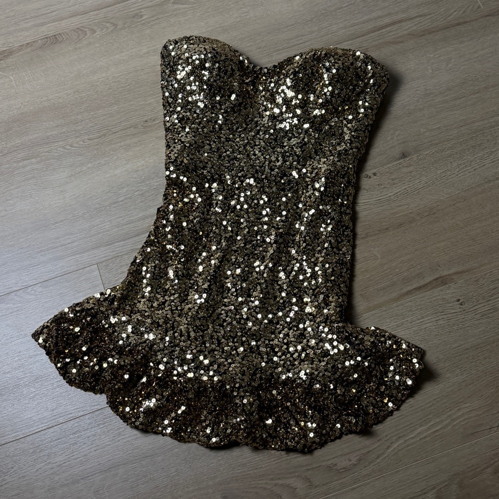 Dress the Population Raina sequin mini dress size S